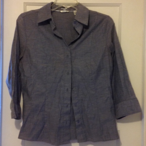 Gray button down shirt