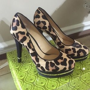 Gianni bini cheetah print heels