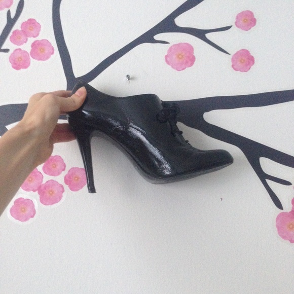 Aldo Shiny Patent Vegan Leather Booties