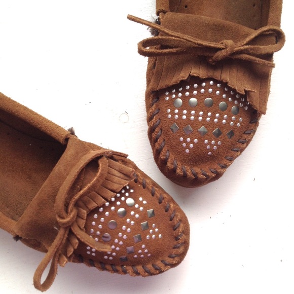 Minnetonka Shoes - •Minnetonka• Moccasins Brown Leather/Suede Size 9