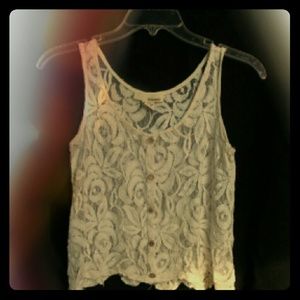 Floral Lace White Top