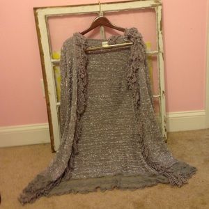 Gray Lace Cardigan