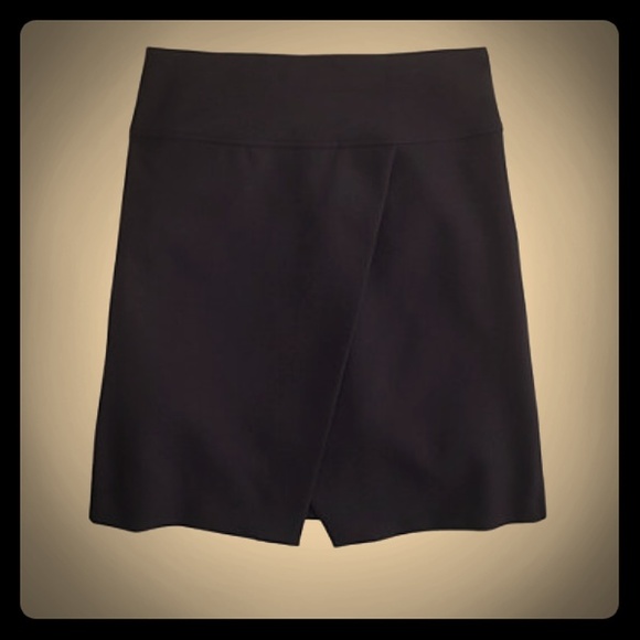 J. Crew Dresses & Skirts - J.Crew Crossover wrap skirt w tuxedo stripe