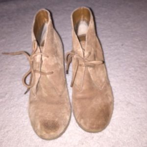 Brown suede wedges size 7 1/2