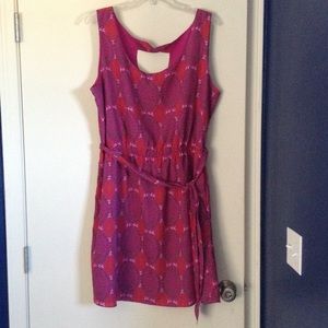Printed magenta dress