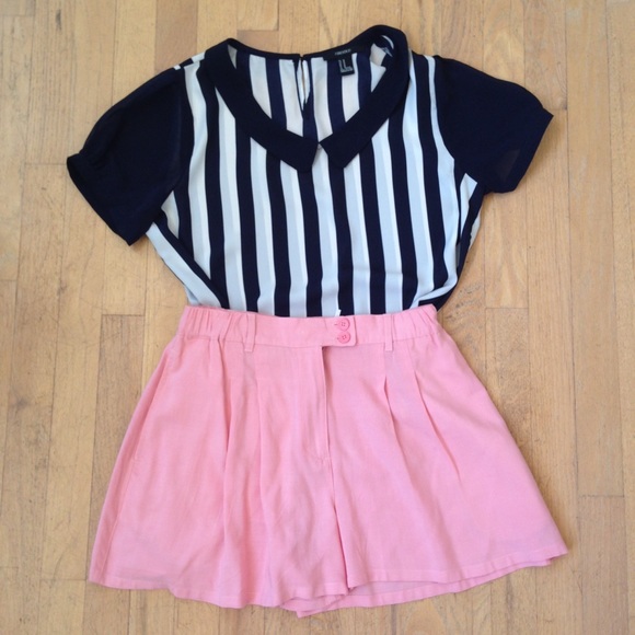 Pink High-Waist Shorts