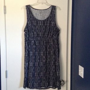 Navy print dress