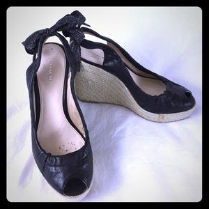 Coach Maritza Leather Platform Espadrilles