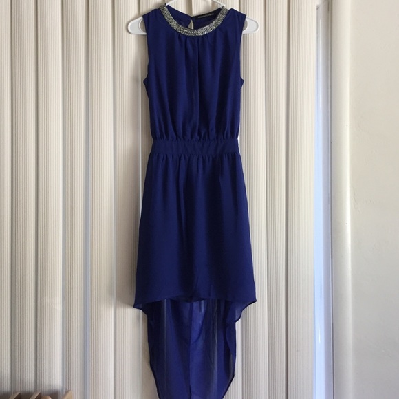Sleeveless, hi-lo, open back dress