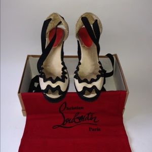 Christian Louboutin Espadrilles Wedges, Size 9