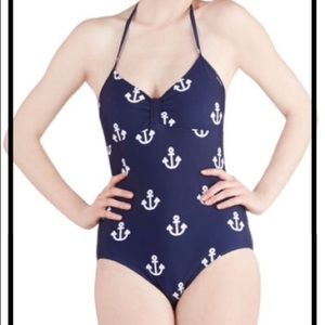NEW Modcloth "Anchor Me This One-Piece" Swimsuit