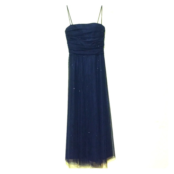 Navy blue strap cocktail dress