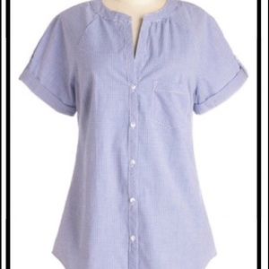 NEW ModCloth "Market Meet-Up" Gingham top