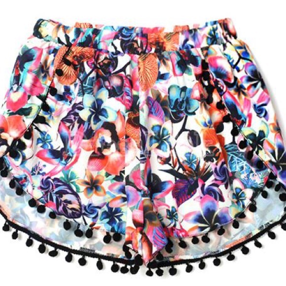 Casual Floral Print Shorts