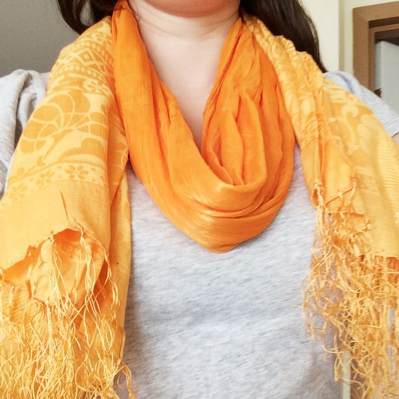 Ultra Soft Bright Orange Scarf