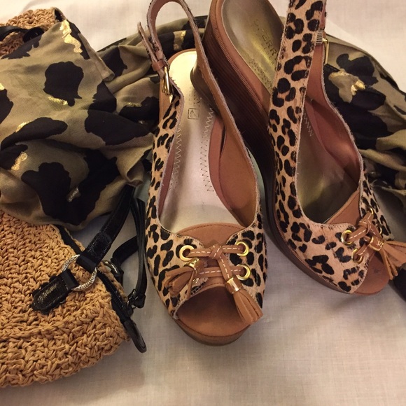 Sperry Shoes - Sperry Leopard Wedges 8.5