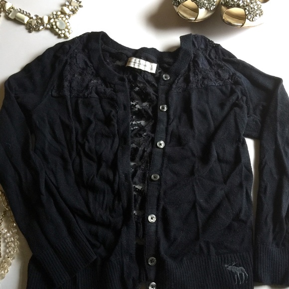 A&F lace back cardigan