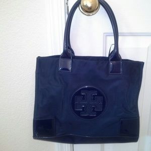 Tory Burch Nylon Blue Ella Tote