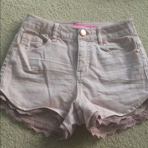 Pink crotchet shorts