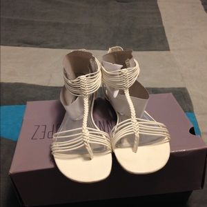 White sandals