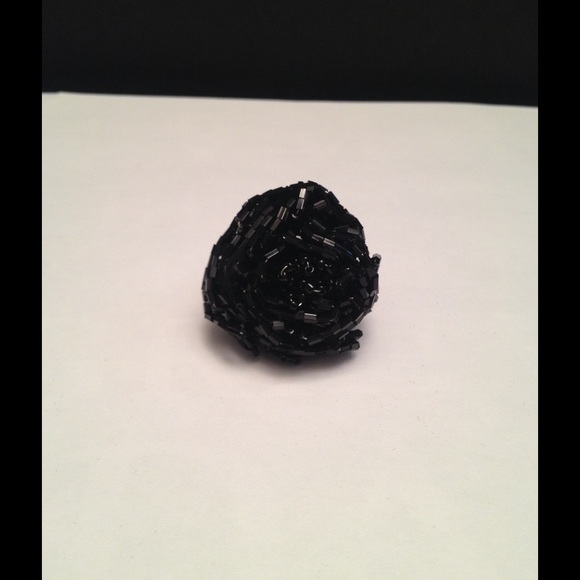 Beaded Flower Cocktail Ring