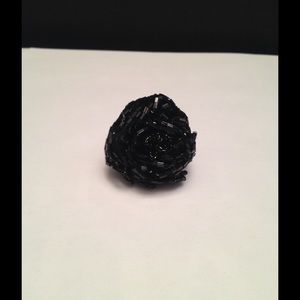 Beaded Flower Cocktail Ring