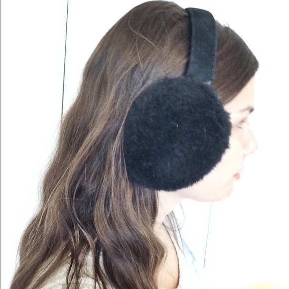 Black Fluffy Earmuffs