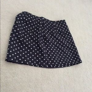 Polka dotted mini skirt