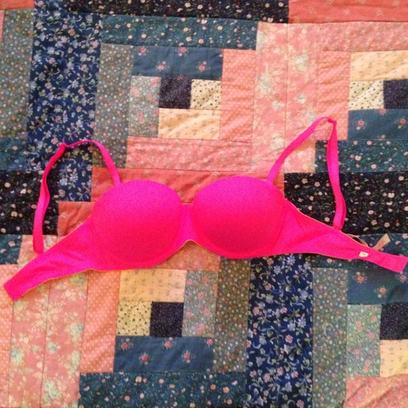 Hot pink Victoria's Secret push-up convertible bra
