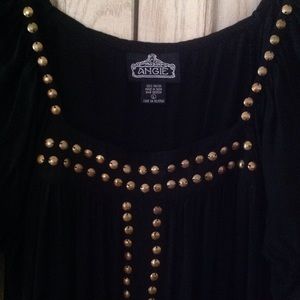 Black Studded Mini Dress