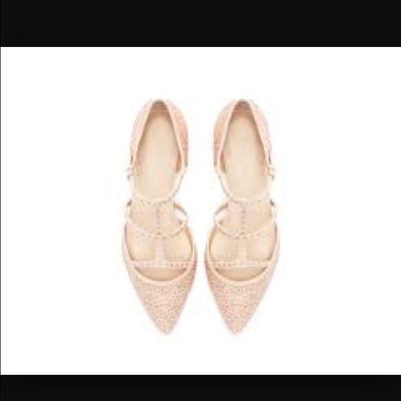 Zara pointy shiny flat