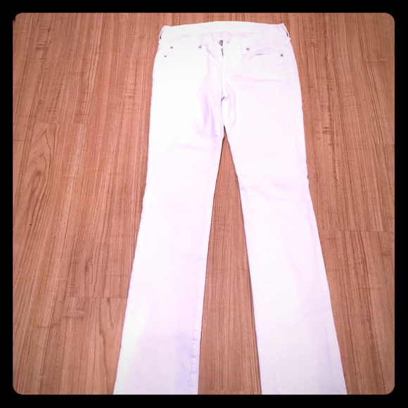 Sevens straight leg white jeans