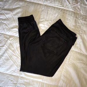 Coated black pants