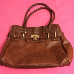 Aldo Satchel Brown Handbag with Lock