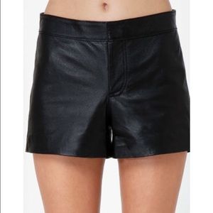 NWOT BB Dakota Black Leather Shorts