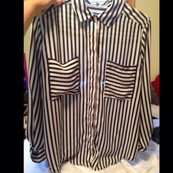 Button down striped shirt