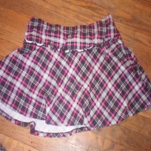 Pink plaid school girl flowy skirt ;)