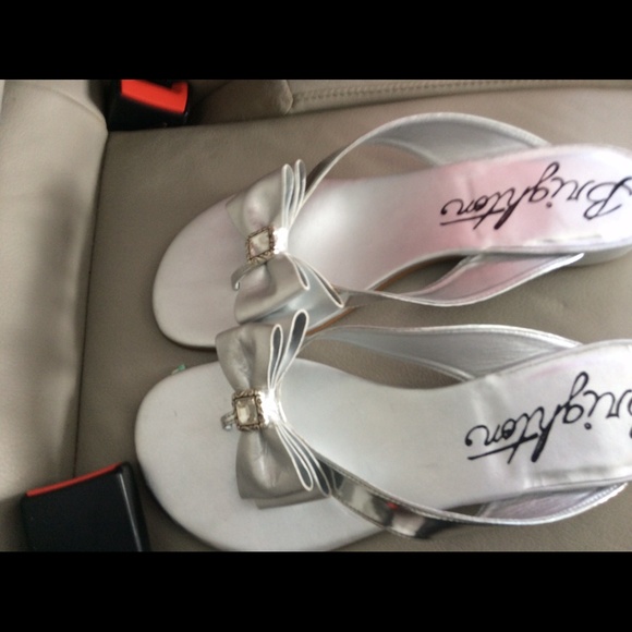 Silver Brighton flip flops SOLD