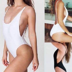 High cut monokini one piece bathing suit swimsuit