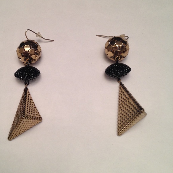 Gold Triangular Earrings