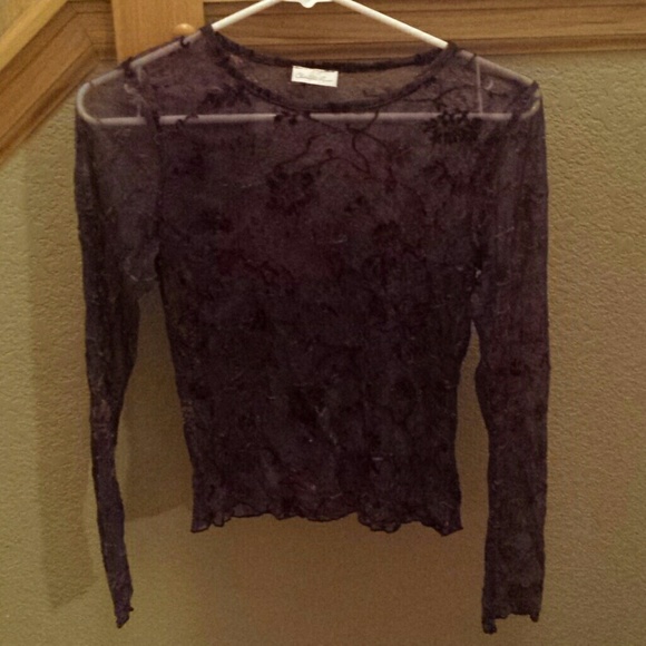 Purple long sleeved shirt