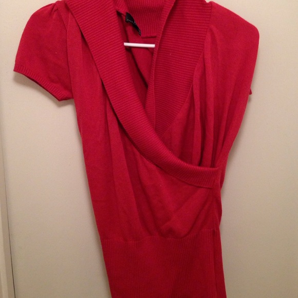 Cow neck wrap sweater