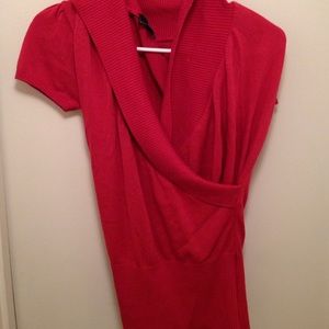 Cow neck wrap sweater