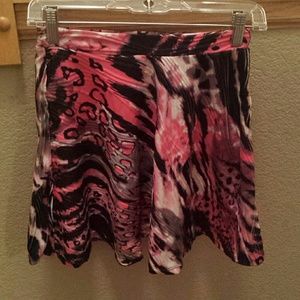 Black/Pink multi print skirt