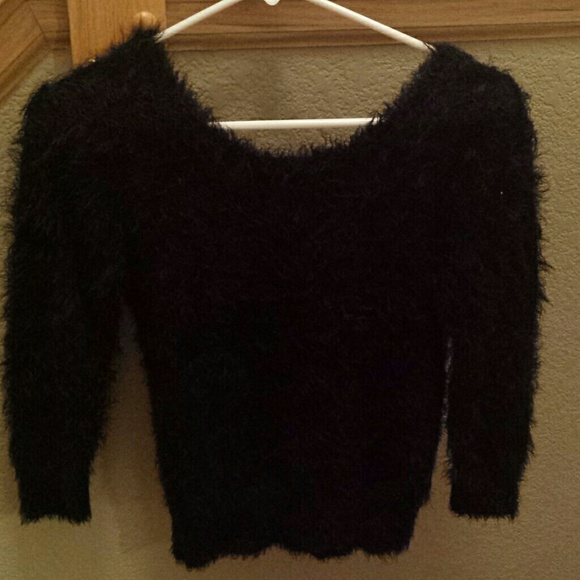 Black Fuzzy Sweater