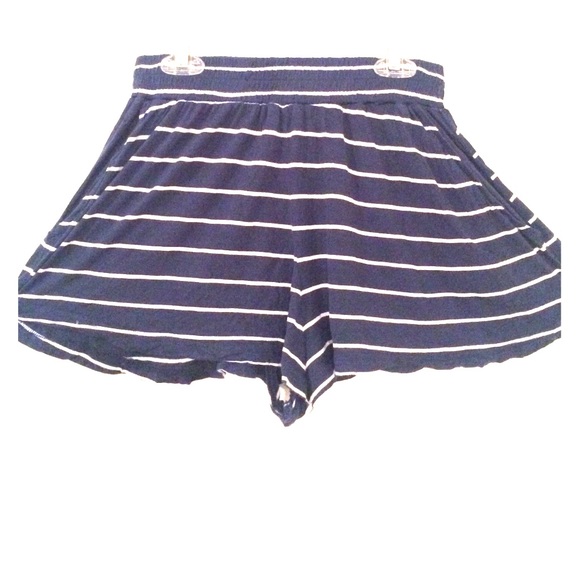 H&M Navy and White Stripe Shorts Size 4