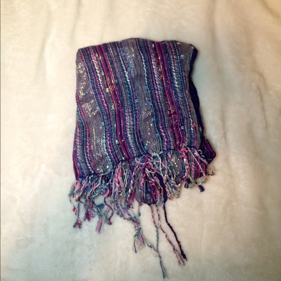 SOLD-Sparkle Colorful Fashion Scarf - Picture 3 of 3