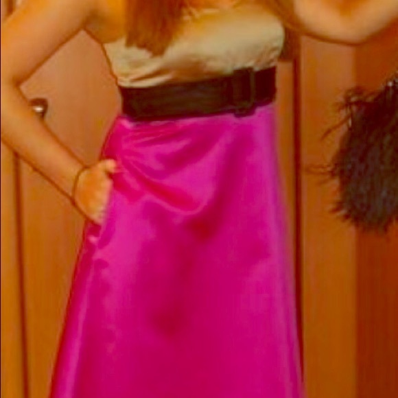 Pink and beige dress
