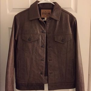 GAP brown leather jacket