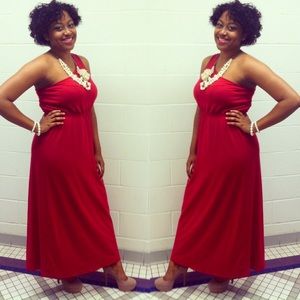 Off the shoulder maxi dress!